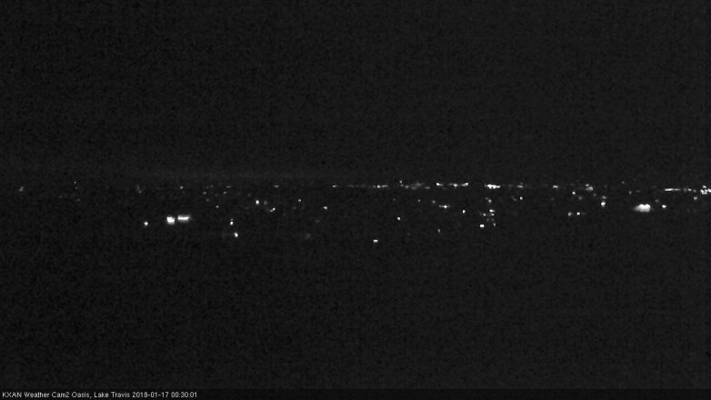 Lake Travis webcam, January 16, 2018 11:40 PM CT