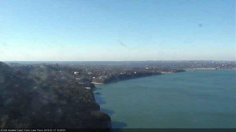 Lake Travis webcam, January 17, 2018 9:20 AM CT