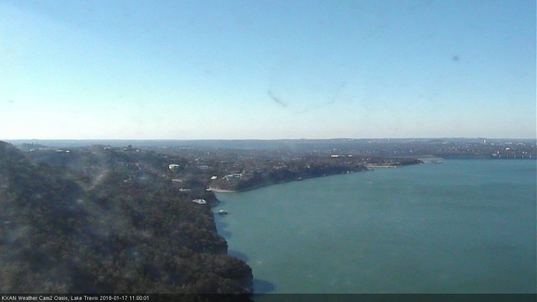 Lake Travis webcam, January 17, 2018 10:05 AM CT