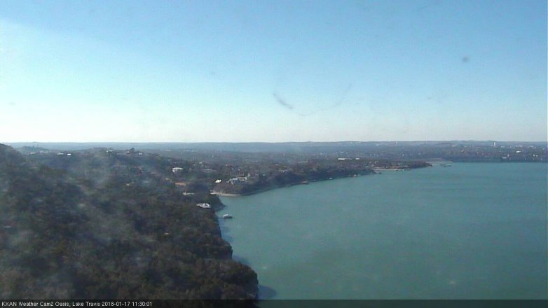 Lake Travis webcam, January 17, 2018 10:45 AM CT