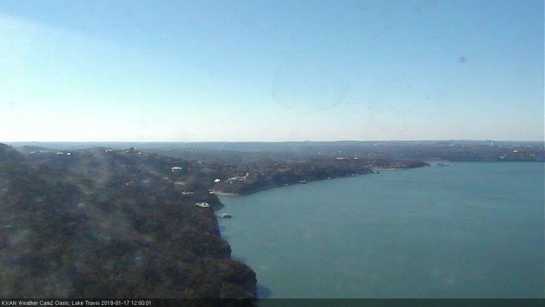 Lake Travis webcam, January 17, 2018 11:10 AM CT