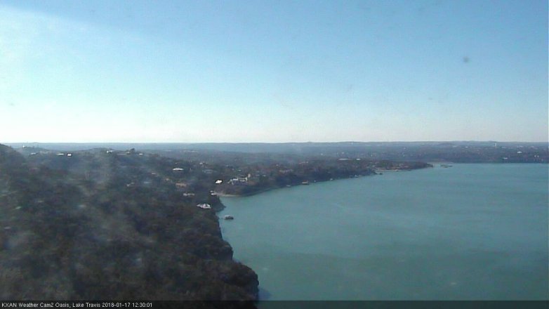 Lake Travis webcam, January 17, 2018 11:50 AM CT