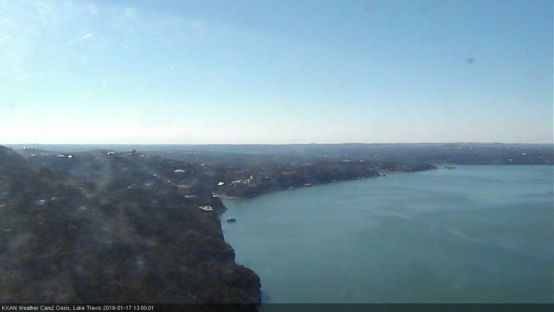 Lake Travis webcam, January 17, 2018 12:25 PM CT
