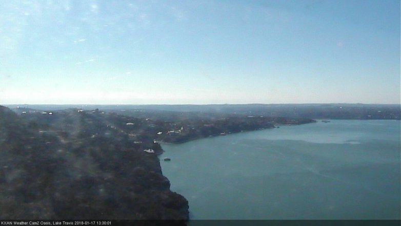 Lake Travis webcam, January 17, 2018 12:50 PM CT