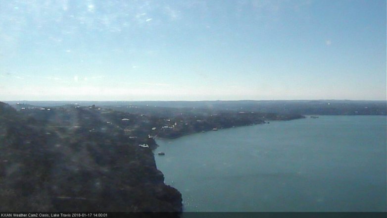 Lake Travis webcam, January 17, 2018 1:05 PM CT