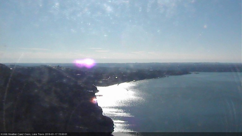 Lake Travis webcam, January 17, 2018 2:10 PM CT