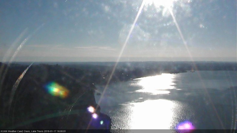 Lake Travis webcam, January 17, 2018 3:20 PM CT