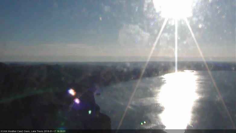 Lake Travis webcam, January 17, 2018 3:45 PM CT