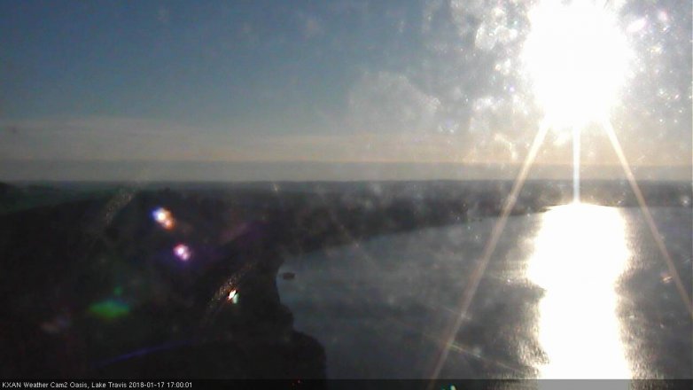 Lake Travis webcam, January 17, 2018 4:10 PM CT