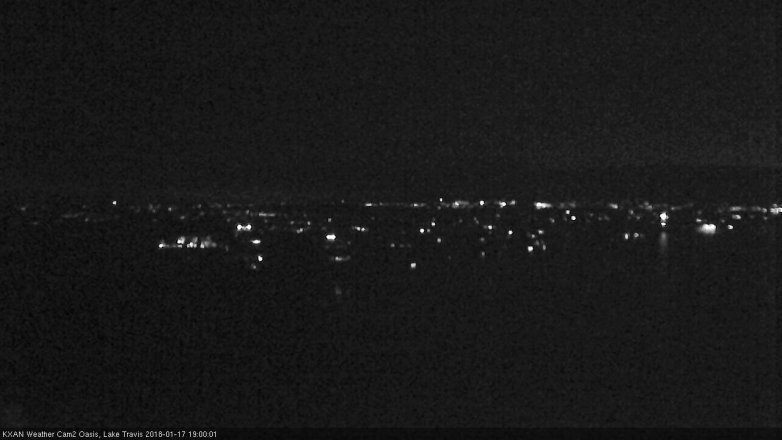 Lake Travis webcam, January 17, 2018 6:05 PM CT