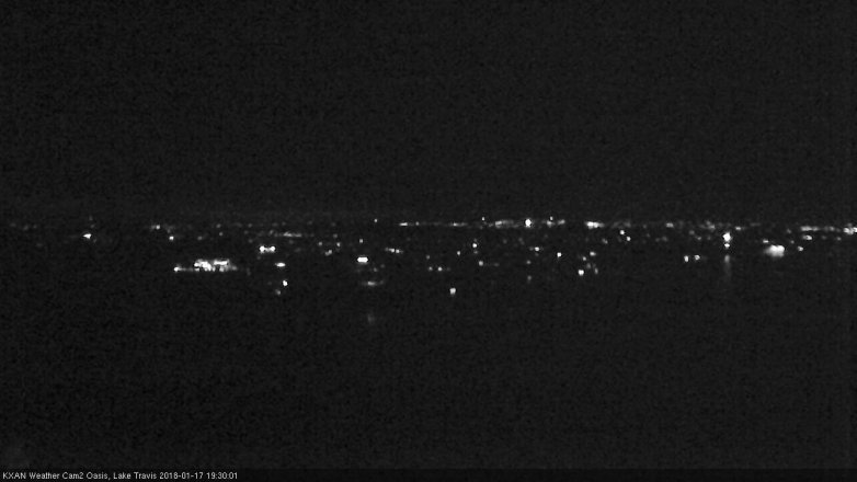 Lake Travis webcam, January 17, 2018 6:35 PM CT