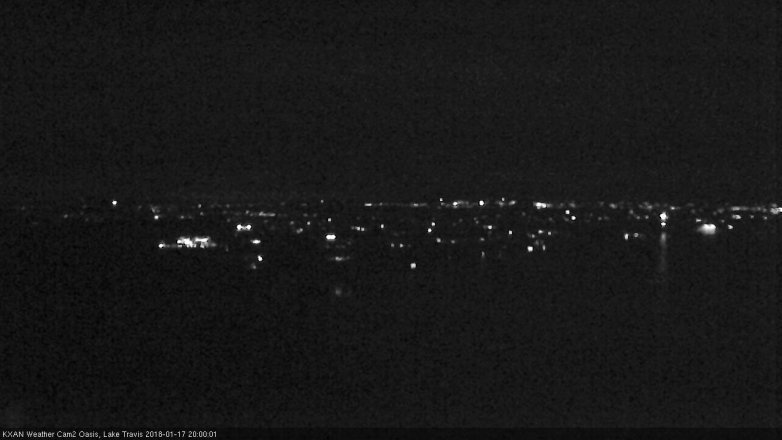 Lake Travis webcam, January 17, 2018 7:20 PM CT