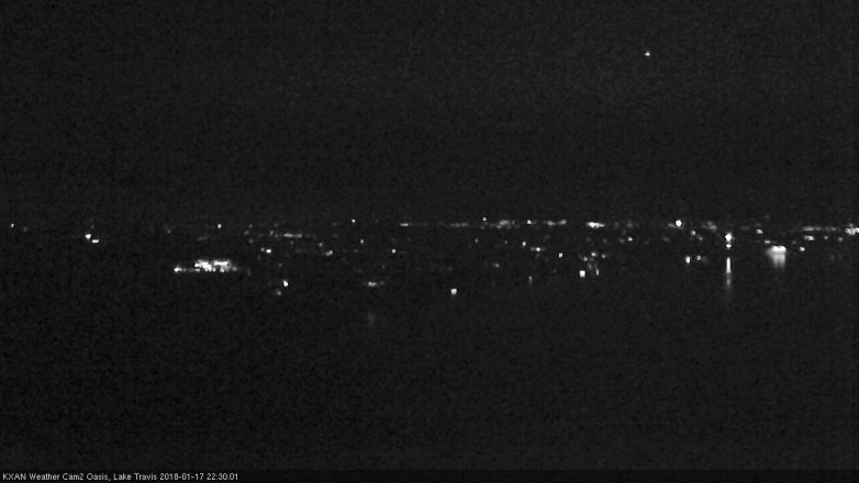 Lake Travis webcam, January 17, 2018 9:35 PM CT