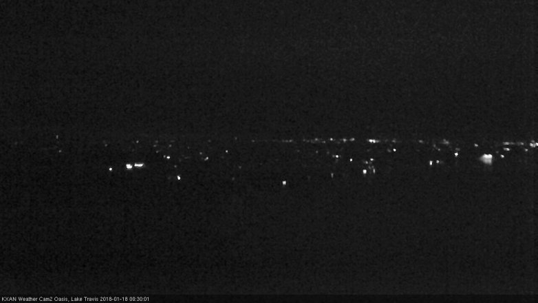 Lake Travis webcam, January 17, 2018 11:45 PM CT