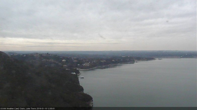 Lake Travis webcam, January 18, 2018 11:10 AM CT