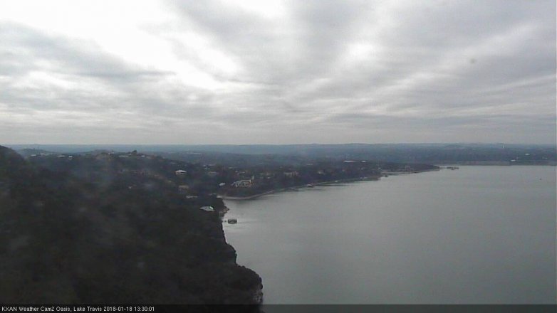 Lake Travis webcam, January 18, 2018 12:40 PM CT
