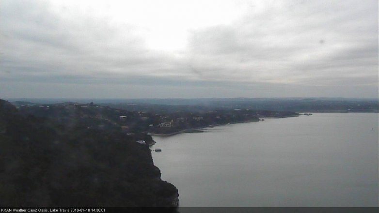 Lake Travis webcam, January 18, 2018 1:45 PM CT