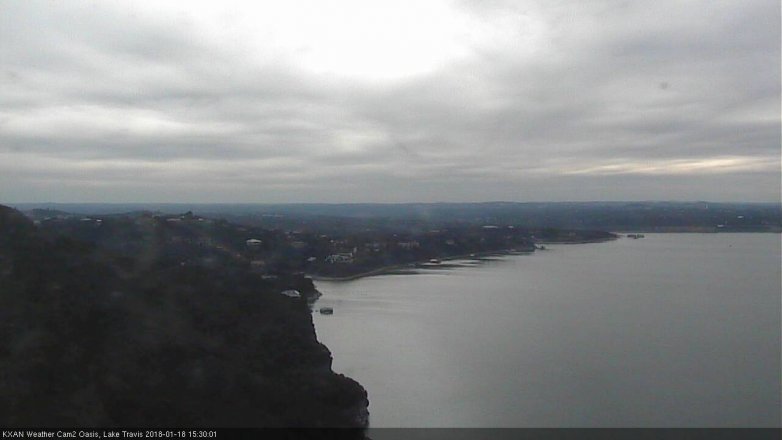Lake Travis webcam, January 18, 2018 2:55 PM CT
