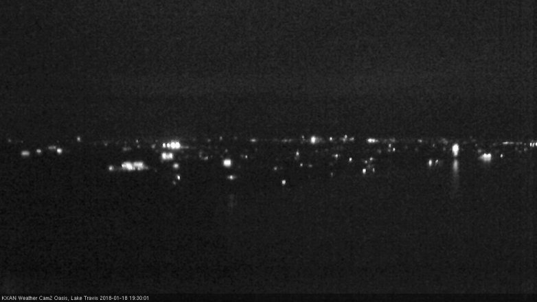 Lake Travis webcam, January 18, 2018 6:50 PM CT