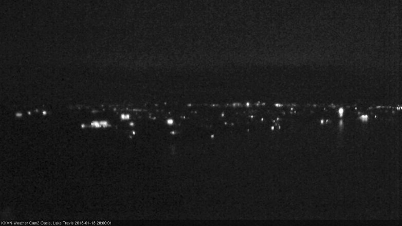 Lake Travis webcam, January 18, 2018 7:20 PM CT