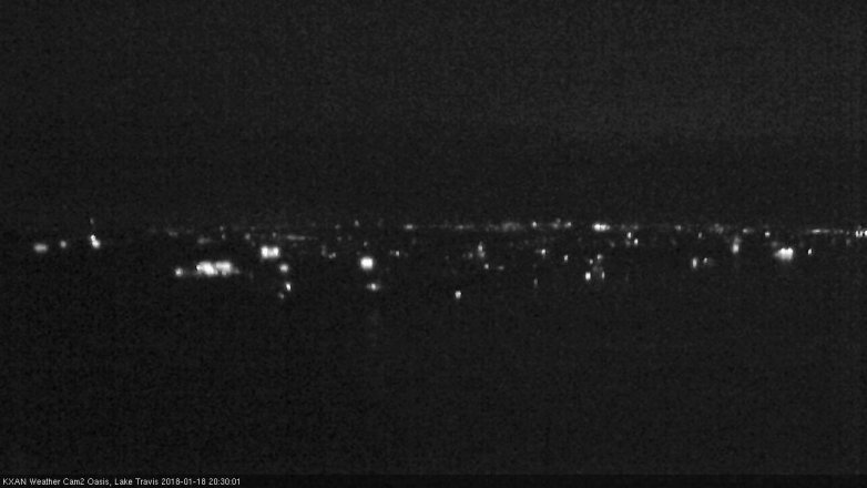 Lake Travis webcam, January 18, 2018 7:40 PM CT