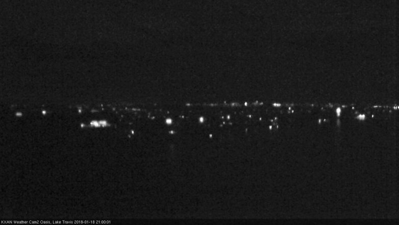 Lake Travis webcam, January 18, 2018 8:10 PM CT