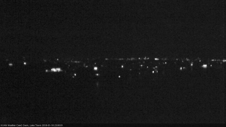 Lake Travis webcam, January 18, 2018 10:30 PM CT