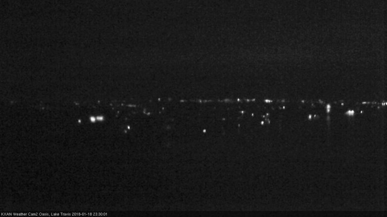 Lake Travis webcam, January 18, 2018 10:40 PM CT