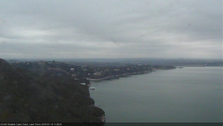 Lake Travis webcam, January 19, 2018 10:20 AM CT