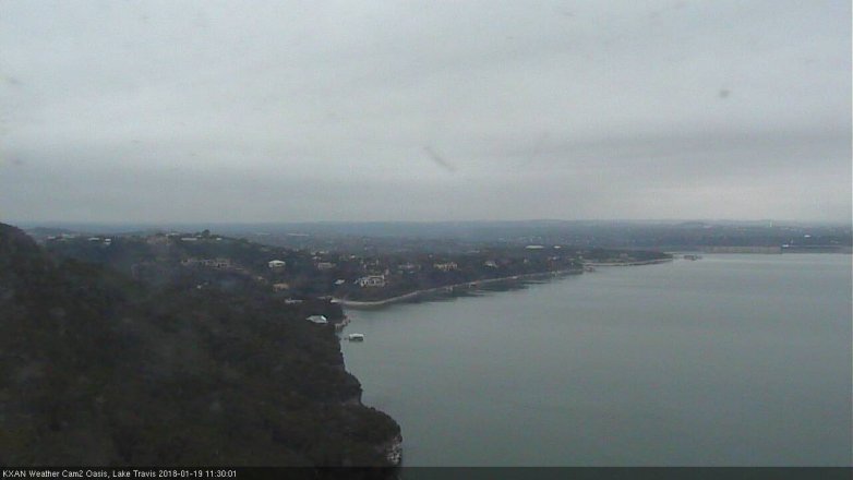 Lake Travis webcam, January 19, 2018 10:35 AM CT