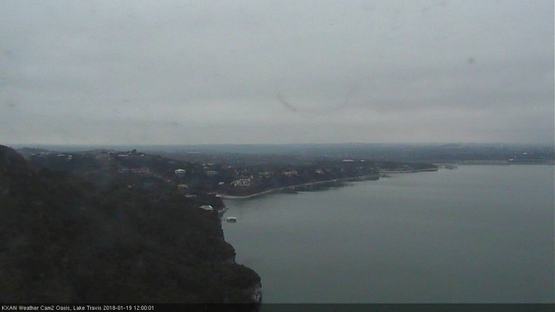 Lake Travis webcam, January 19, 2018 11:25 AM CT