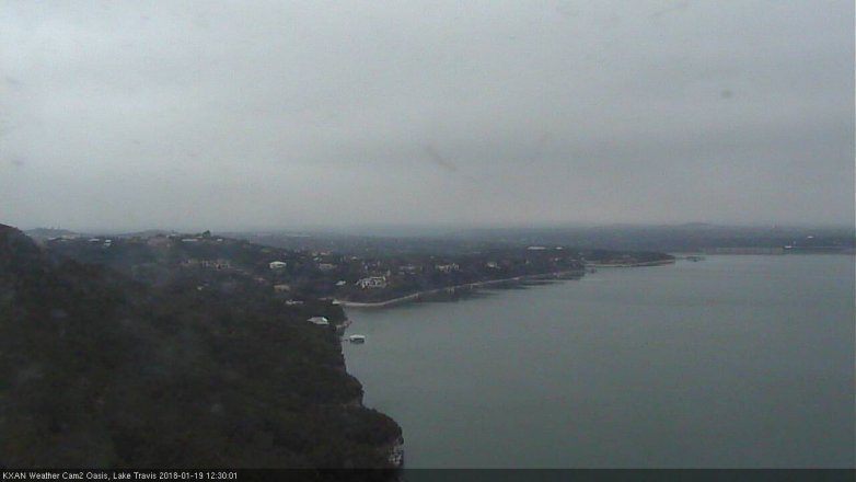 Lake Travis webcam, January 19, 2018 11:45 AM CT
