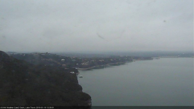 Lake Travis webcam, January 19, 2018 1:00 PM CT