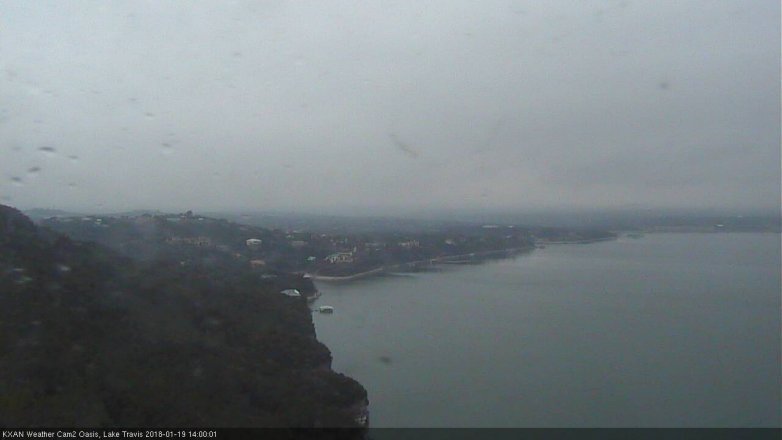 Lake Travis webcam, January 19, 2018 1:05 PM CT
