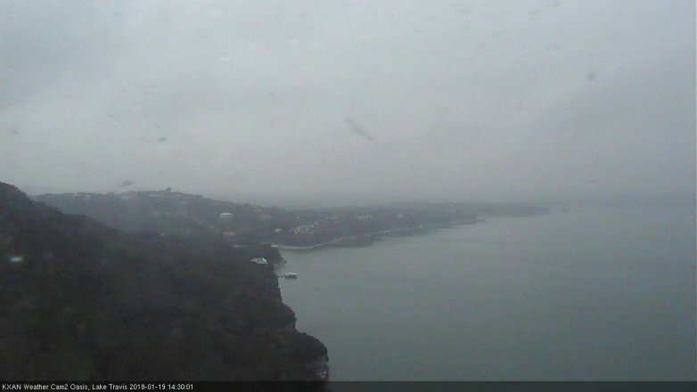 Lake Travis webcam, January 19, 2018 1:40 PM CT