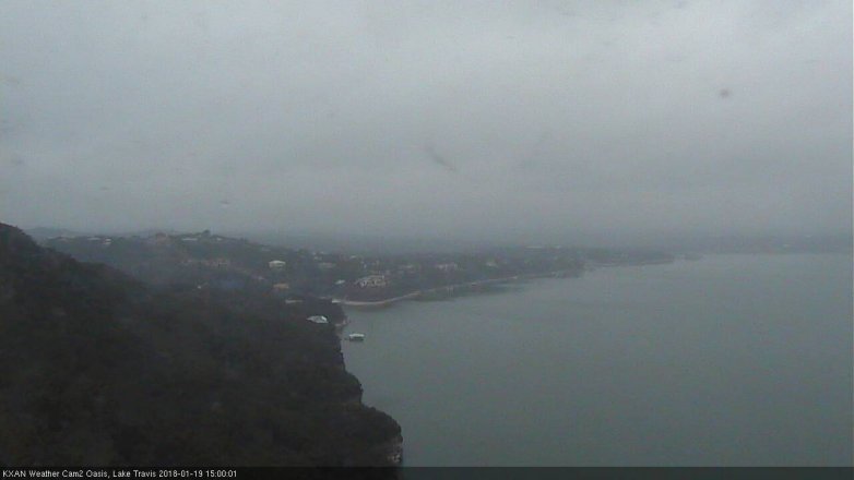 Lake Travis webcam, January 19, 2018 2:05 PM CT