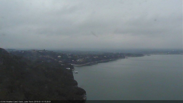 Lake Travis webcam, January 19, 2018 2:40 PM CT