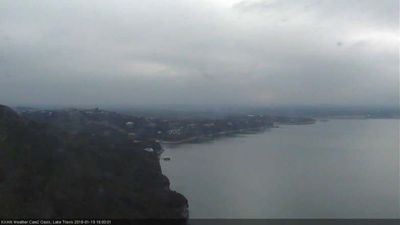 Lake Travis webcam, January 19, 2018 3:30 PM CT