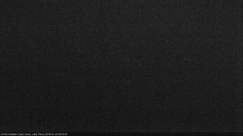 Lake Travis webcam, January 19, 2018 11:40 PM CT
