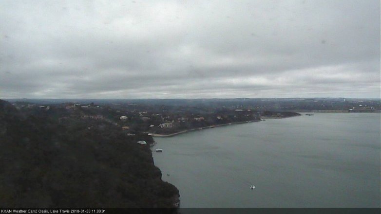Lake Travis webcam, January 20, 2018 10:20 AM CT