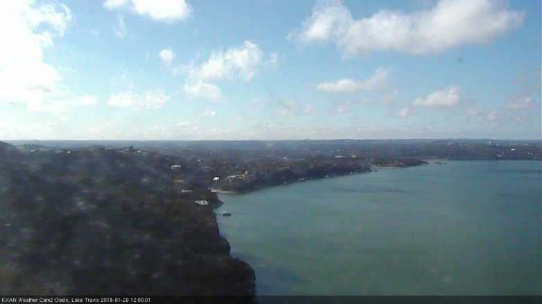Lake Travis webcam, January 20, 2018 11:05 AM CT