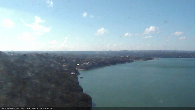 Lake Travis webcam, January 20, 2018 11:50 AM CT