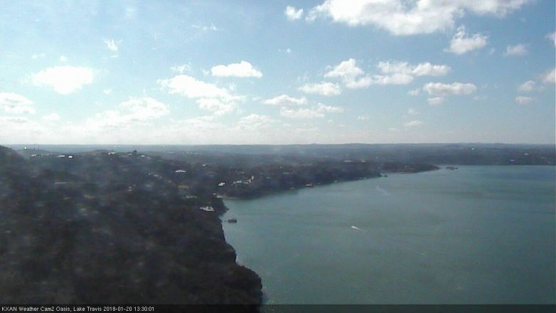 Lake Travis webcam, January 20, 2018 12:35 PM CT