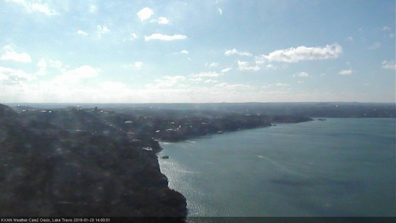 Lake Travis webcam, January 20, 2018 1:25 PM CT