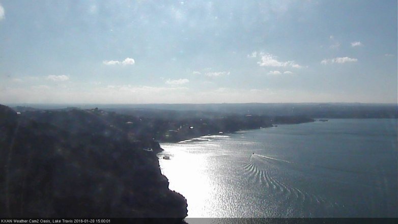 Lake Travis webcam, January 20, 2018 2:25 PM CT