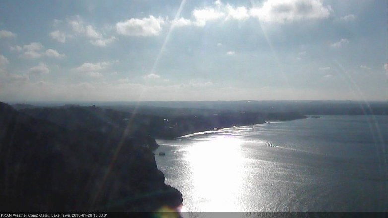 Lake Travis webcam, January 20, 2018 2:50 PM CT