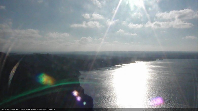 Lake Travis webcam, January 20, 2018 3:05 PM CT