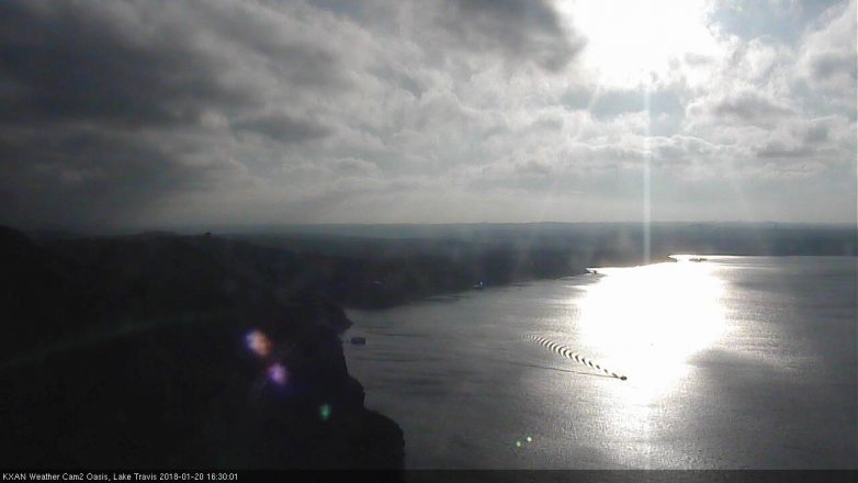 Lake Travis webcam, January 20, 2018 3:45 PM CT