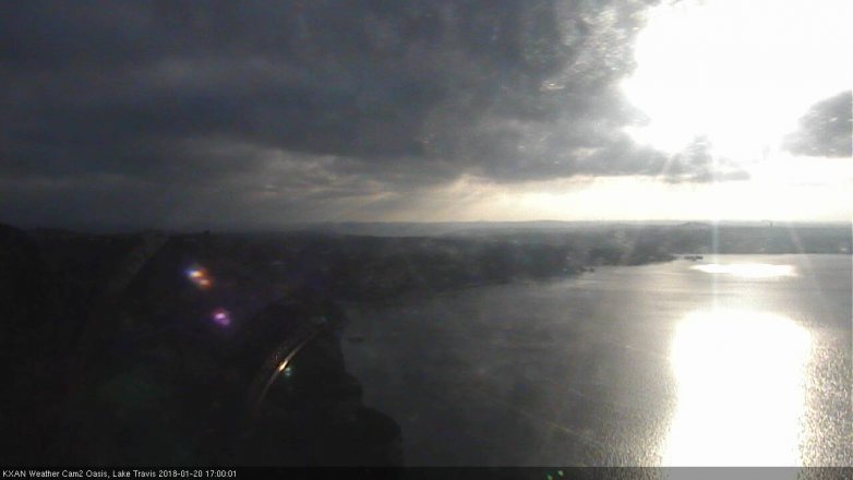Lake Travis webcam, January 20, 2018 4:05 PM CT