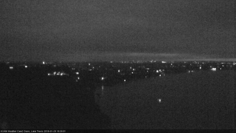 Lake Travis webcam, January 20, 2018 5:45 PM CT